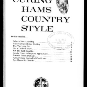 Curing Hams Country Style (Circular No. 405, Reprint)