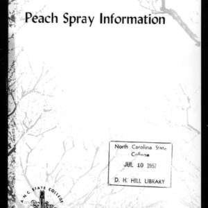 Peach Spray Information (Extension Circular No. 407)