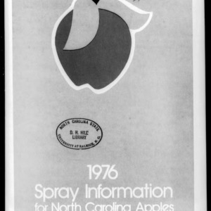 Spray Information for North Carolina Apples, 1976 (Circular No. 498, Revised)