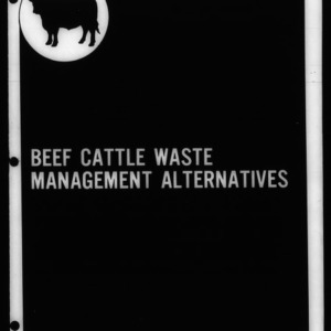 Beef Cattle Waste Management Alternatives (Circular No. 571)