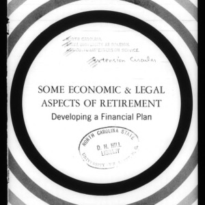 Some Economic and Legal Aspects of Retirement: Developing a Financial Plan for Retirement (Circular No. 584)