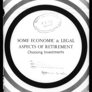 Some Economic and Legal Aspects of Retirement: Choosing Investments (Circular No. 585)