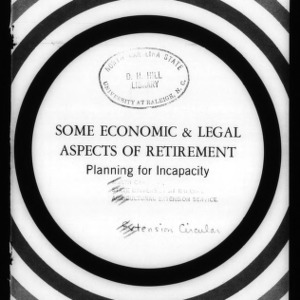 Some Economic and Legal Aspects of Retirement: Planning for Incapacity (Circular No. 588)