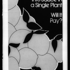 Processing Apples into Sauce in a Single Plant: Will it Pay? (Circular No. 604)