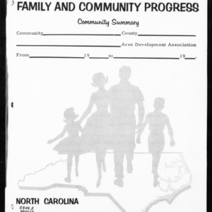 Extension Miscellaneous Publication No. 4: Achievements in Family and Community Progress: Community Summary