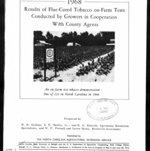 Extension Miscellaneous Publication No. 45: 1968 Results of Flue-Cured Tobacco on-Farm Tests Conducted by Growers in Cooperation with County Agents