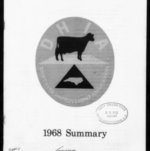 Extension Miscellaneous Publication No. 51: DHIA [Dairy Herd Improvement Association] 1968 Summary