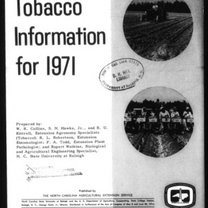 Extension Miscellaneous Publication No. 59: Tobacco Information for 1971