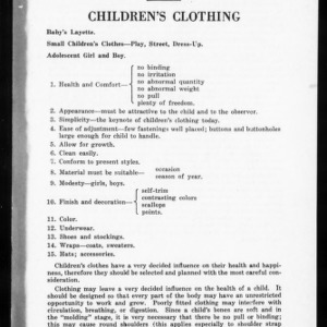 Miscellaneous Pamphlet No. 7: Clothing for the Family: Children's Clothing