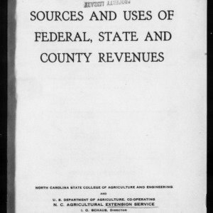 Miscellaneous Pamphlet No. 11: Sources and Uses of Federal, State and County Revenues