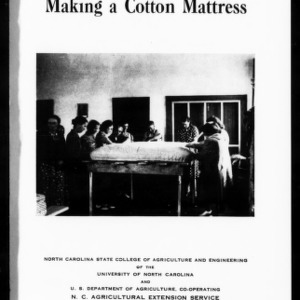 Extension Miscellaneous Pamphlet No. 42, Revised: Making a Cotton Mattress