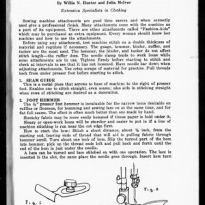 Miscellaneous Pamphlet No. 107: Sewing Machine Attachments