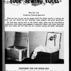 Miscellaneous Pamphlet No. 149: Your Sewing Tools