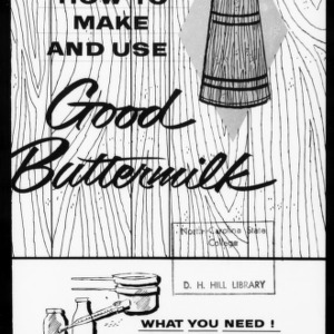 Extension Miscellaneous Pamphlet No. 161: How to Make and Use Good Buttermilk