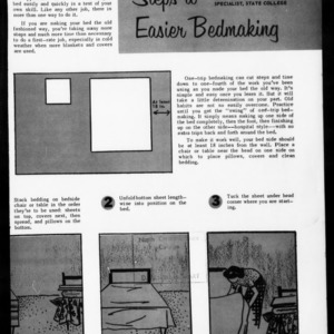 Extension Miscellaneous Pamphlet No. 162: Steps to Easier Bedmaking