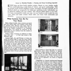 Miscellaneous Pamphlet No. 165, Revised: Selection and Construction of Window Curtains