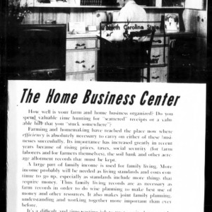 Miscellaneous Pamphlet No. 168: The Home Business Center