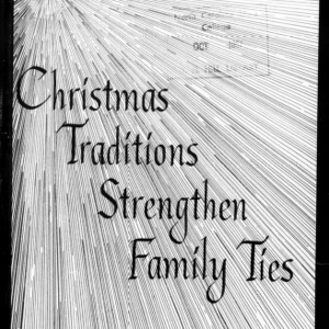 Miscellaneous Pamphlet No. 171: Christmas Traditions Strengthen Family Ties