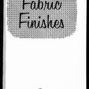 Miscellaneous Pamphlet No. 190: Fabric Finishes