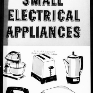 Miscellaneous Pamphlet No. 191: Care and Use of Small Electrical Appliances
