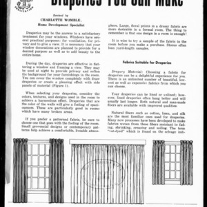 Miscellaneous Pamphlet No. 204: Draperies You Can Make