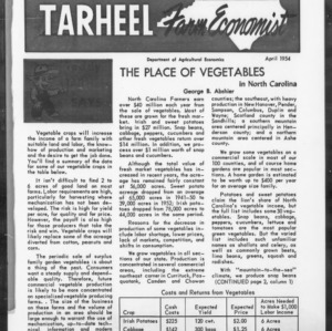 Tarheel Farm Economist, April 1954