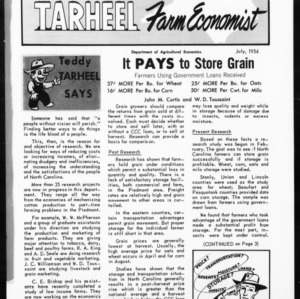 Tarheel Farm Economist, July 1954