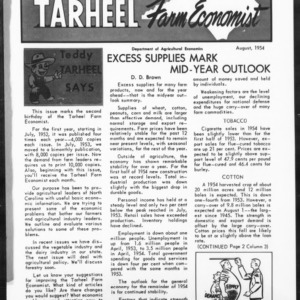 Tarheel Farm Economist, August 1954
