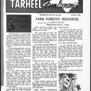 Tarheel Farm Economist, October 1954