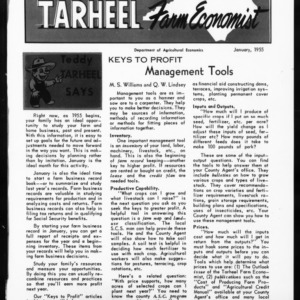 Tarheel Farm Economist, January 1955