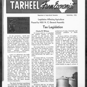 Tarheel Farm Economist, September 1955