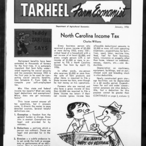 Tarheel Farm Economist, January 1956