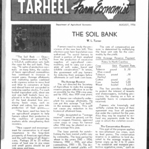Tarheel Farm Economist, August 1956