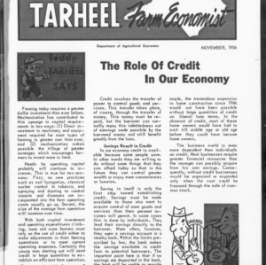 Tarheel Farm Economist, November 1956