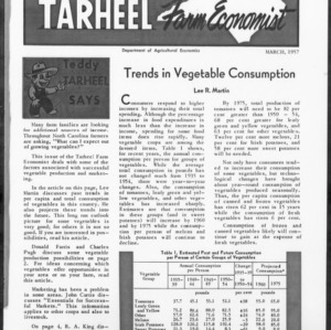 Tarheel Farm Economist, March 1957