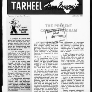 Tarheel Farm Economist, January 1958