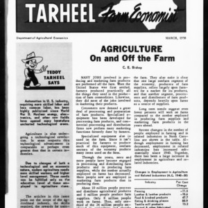Tarheel Farm Economist, March 1958