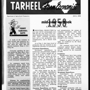 Tarheel Farm Economist, July 1958