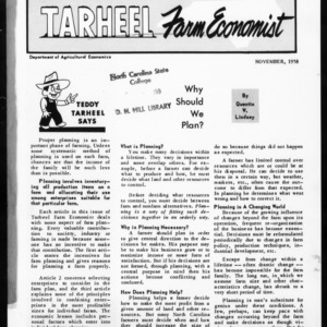 Tarheel Farm Economist, November 1958