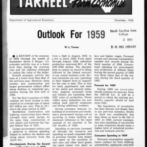 Tarheel Farm Economist, December 1958