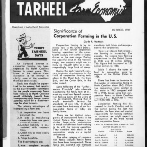 Tarheel Farm Economist, October 1959