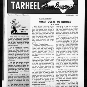 Tarheel Farm Economist, February 1960