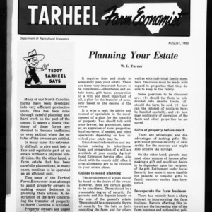 Tarheel Farm Economist, August 1960