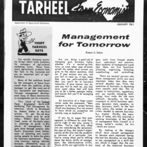 Tarheel Farm Economist, January 1961