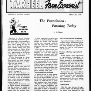 Tarheel Farm Economist, March 1961
