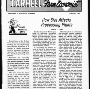 Tarheel Farm Economist, February 1962