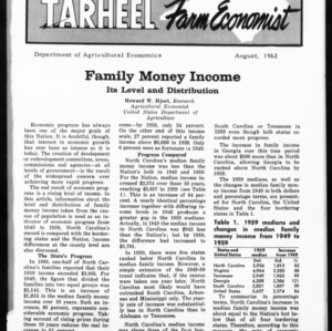 Tarheel Farm Economist, August 1962