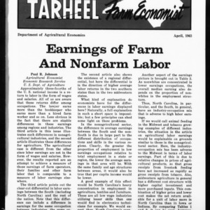 Tarheel Farm Economist, April 1963