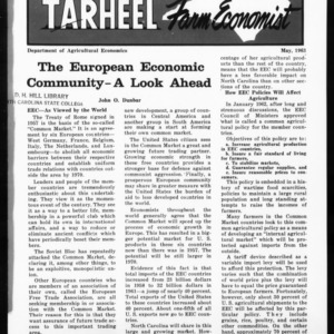 Tarheel Farm Economist, May 1963
