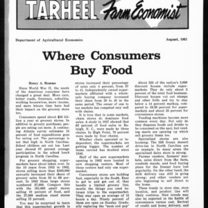Tarheel Farm Economist, August 1963